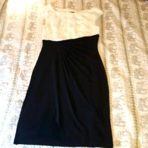 Black and white cocktail dress